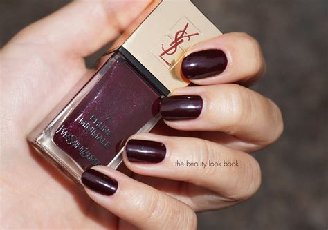 ysl prune metal nail swatch|ysl nail varnish color chart.